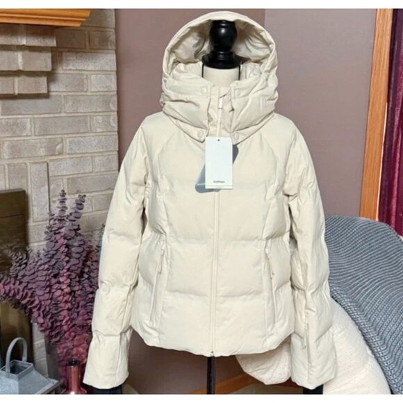 Halfdays Jackets & Blazers - Halfdays Georgie Puffer Jacket Oatmilk XL, New with tags, Removable Hood